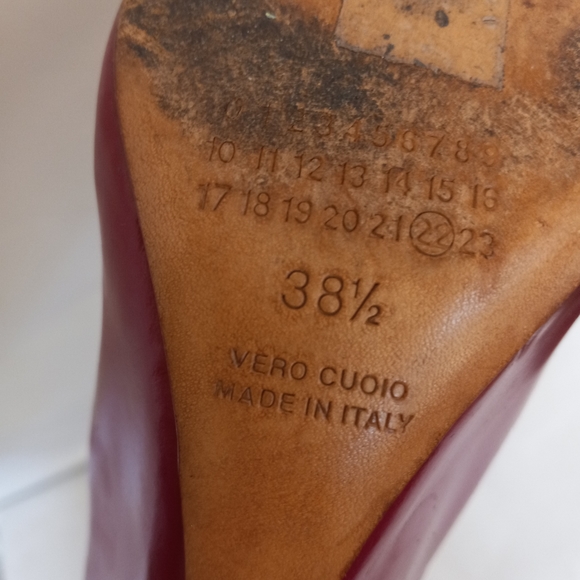 Maison Margiela Heels oversize Red size 38.5 Rare - Picture 5 of 16
